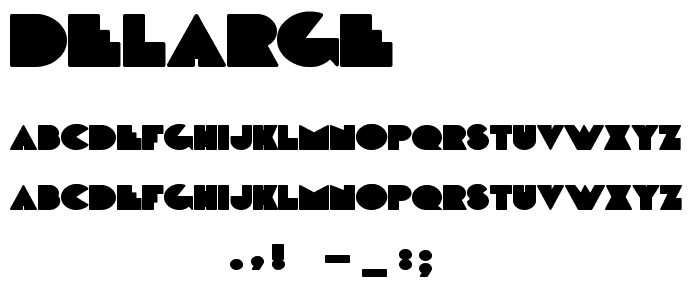 DeLarge font