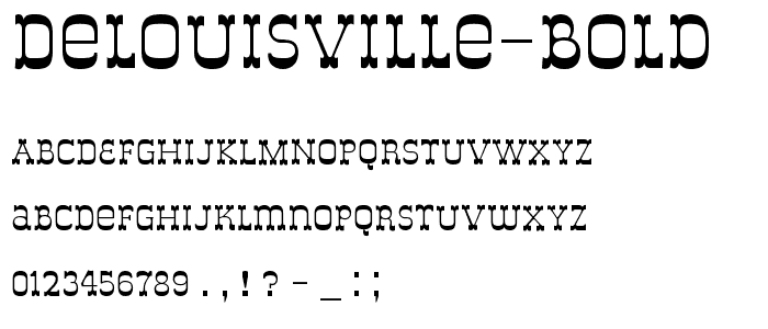 DeLouisville Bold font