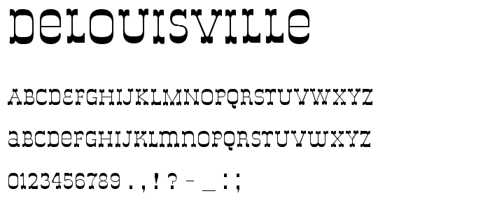 DeLouisville font