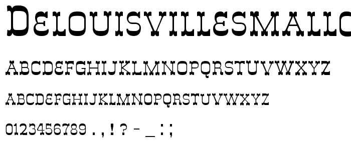 DeLouisvilleSmallCaps font