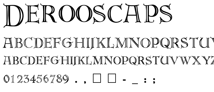 DeRoosCaps font
