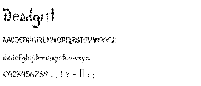 DeadGrit font