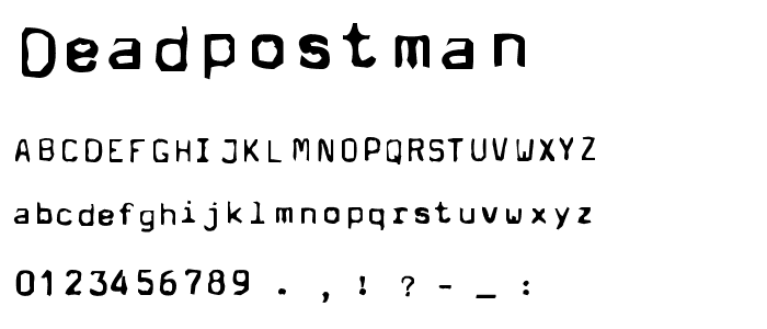 DeadPostMan font