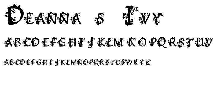 Deanna s Ivy font