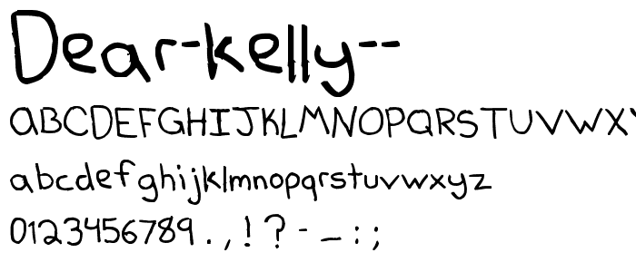 Dear Kelly   font