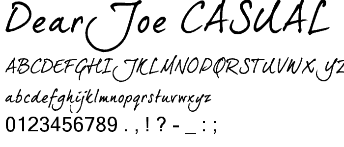 DearJoe5CASUAL font