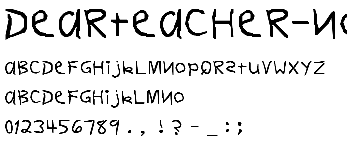 DearTeacher-Normal font