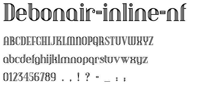 Debonair Inline NF font