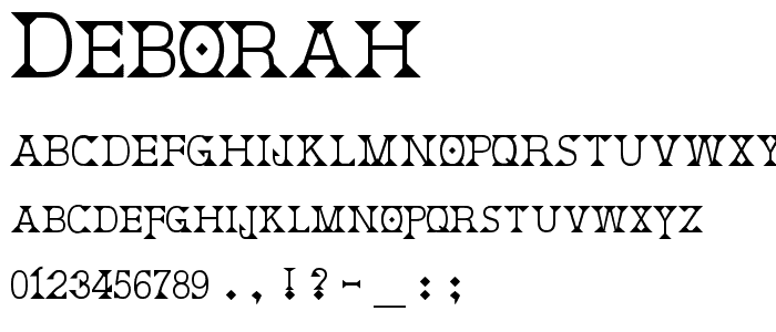 Deborah font