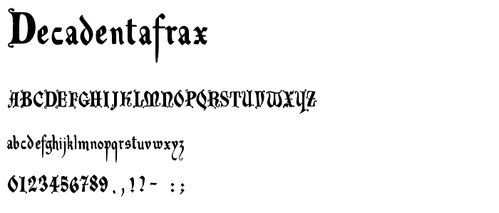 DecadentaFrax font