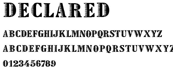 Declared font
