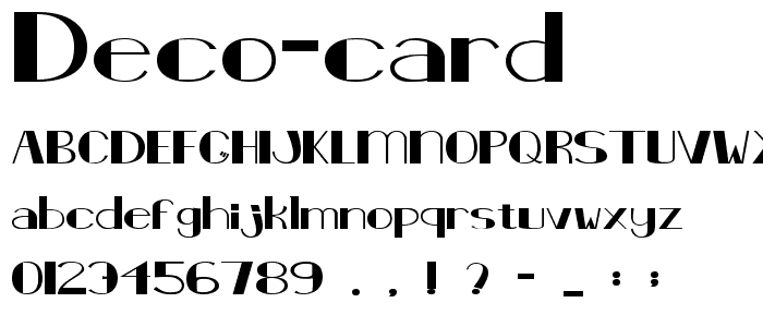 Deco Card font