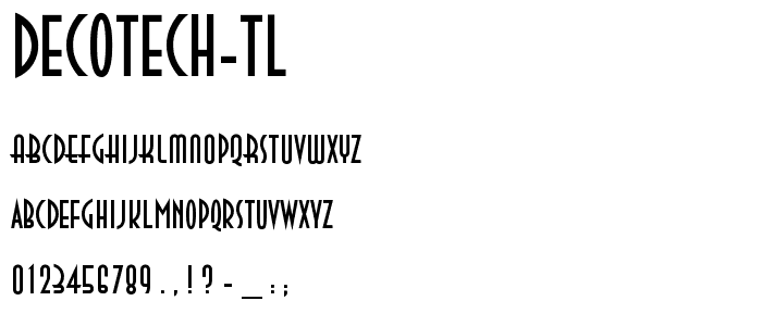 DecoTech TL font
