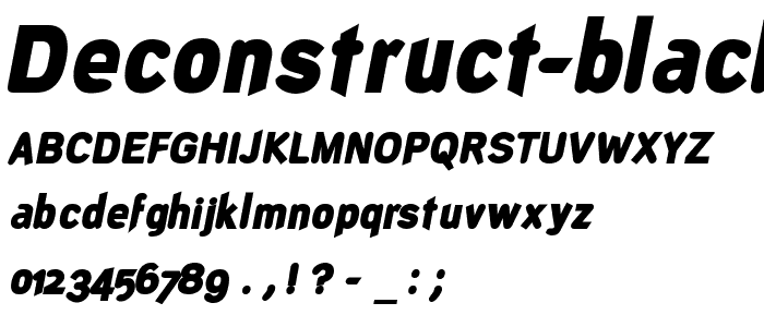 DeconStruct BlackOblique font