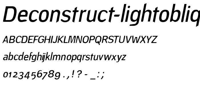DeconStruct-LightOblique font