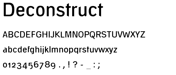 DeconStruct font