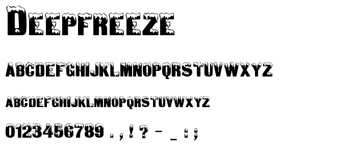 DeepFreeze font