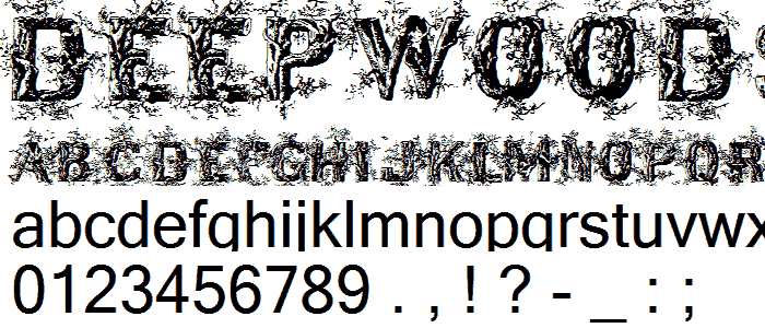 DeepWoodsInitials font