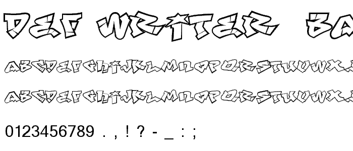 Def Writer  BASE Cyr font