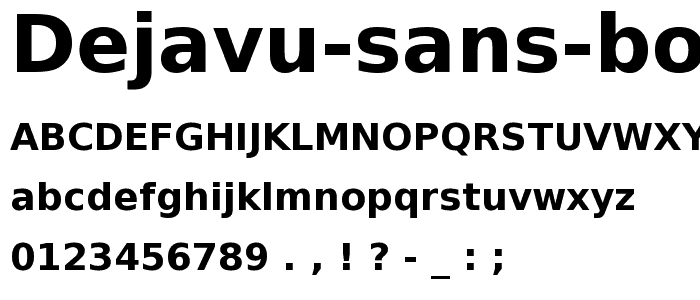 DejaVu Sans Bold font
