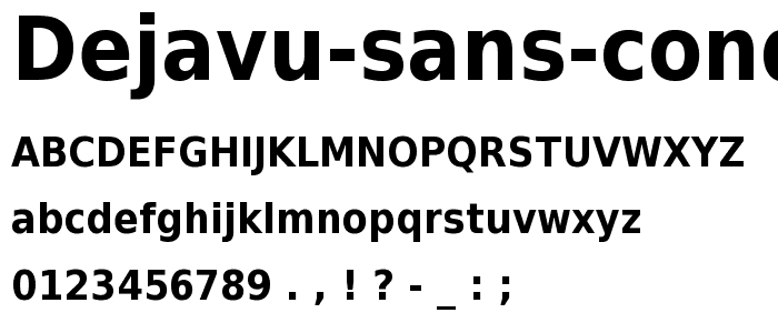 DejaVu Sans Condensed Bold font