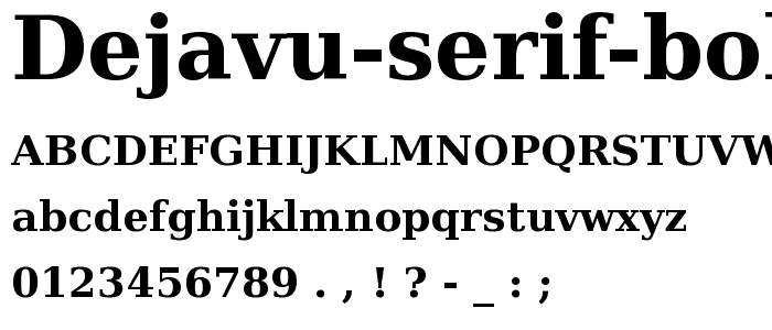 DejaVu Serif Bold police