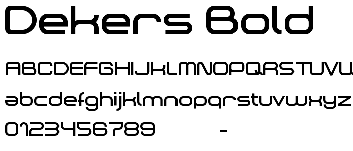 Dekers_Bold font