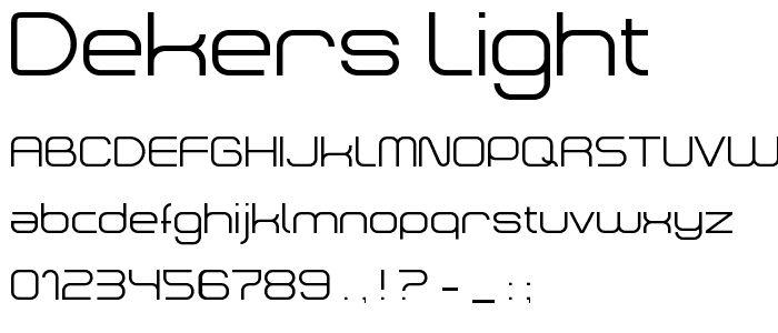 Dekers_light font