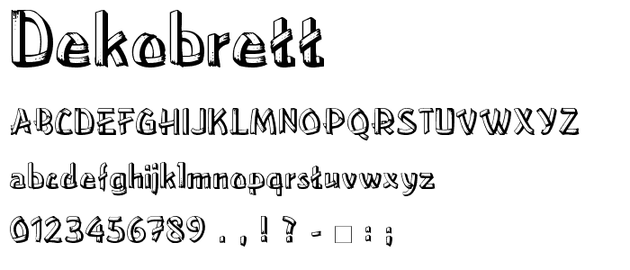 DekoBrett font