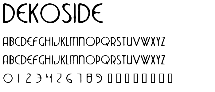 DekoSide font