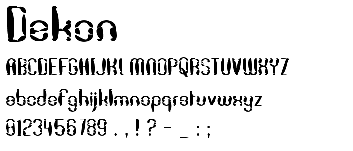 Dekon font