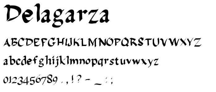 DelaGarza font