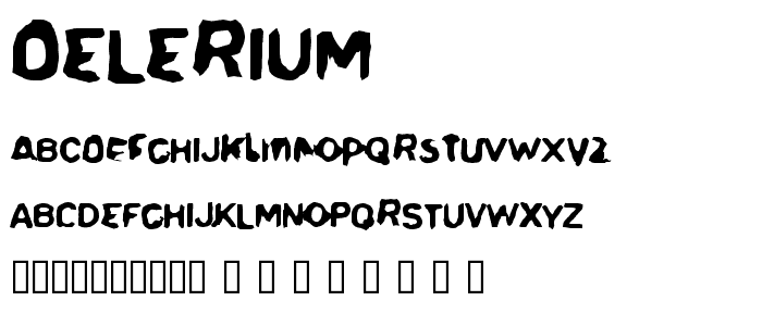 Delerium font