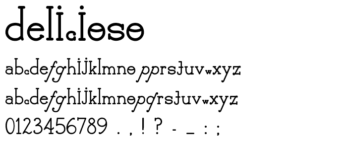 Delicioso font