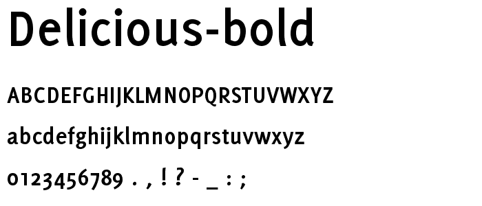 Delicious-Bold font
