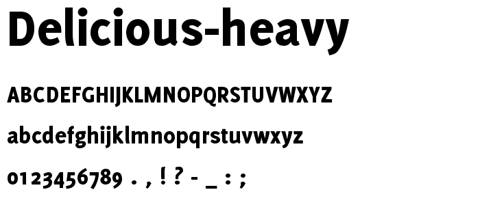 Delicious-Heavy font