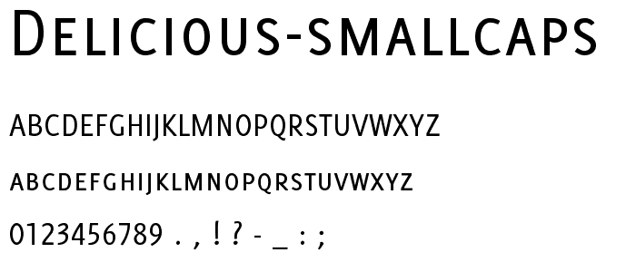 Delicious-SmallCaps font