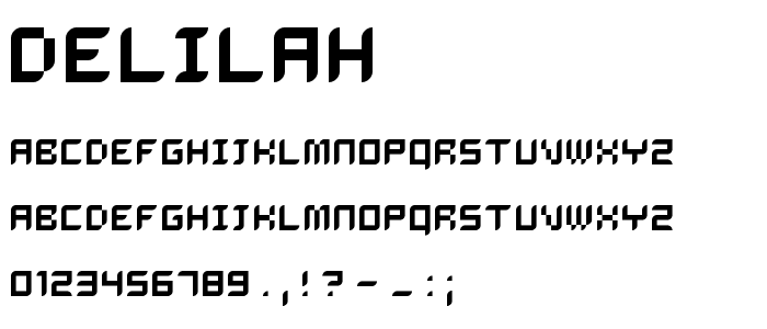 Delilah font