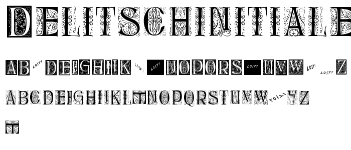 DelitschInitialen font