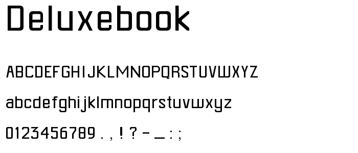 DeluxeBook font