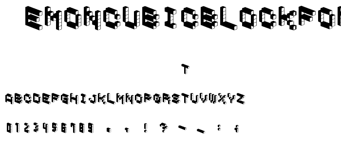 DemonCubicBlockFont Dark font