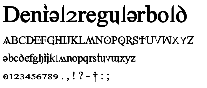 Denial2RegularBold font
