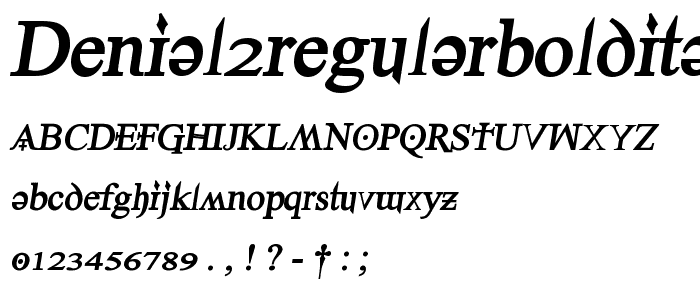 Denial2RegularBoldItalics font
