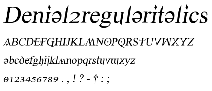 Denial2RegularItalics font