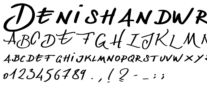 Denishandwritting font