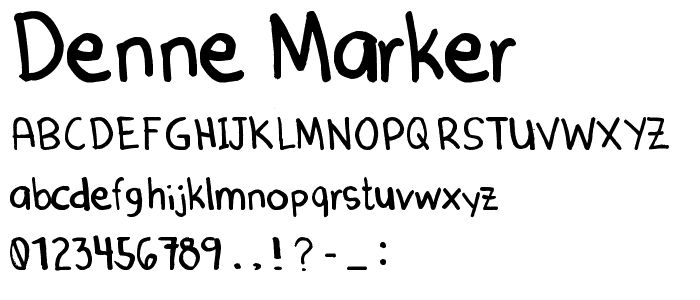Denne Marker font