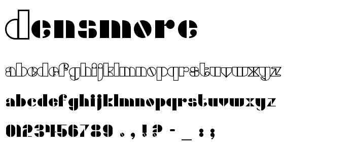 Densmore font