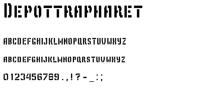 DepotTrapharet font