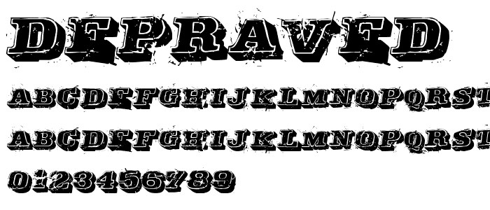 Depraved font