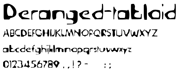 Deranged Tabloid font